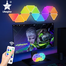 Cargue la imagen en el visor de la galería, USB Touch LED Triangle Wall Night para sala de juegos
