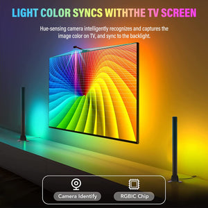 Barra de luz LED RGBIC con sincronización de pantalla de TV de cámara