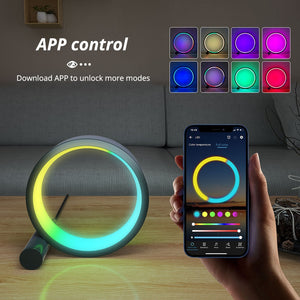 Lámpara de escritorio LED RGB inteligente con control de aplicación Bluetooth