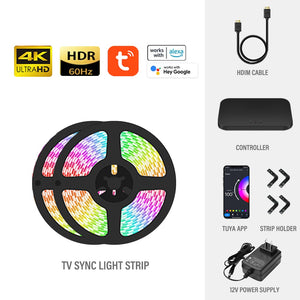 HDMI TV Sync Tira LED Compatible Alexa Google Home Music Sync