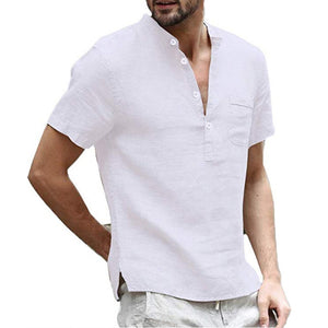 Camiseta de algodón de manga corta de verano para hombre