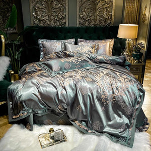 Luxury Silk Satin Duvet Cover Bedding Set - www.novixan.com