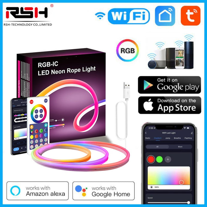Smart RGBIC LED Neon Lights with APP and Music Sync