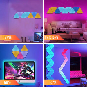 USB Touch LED Triangle Wall Night para sala de juegos