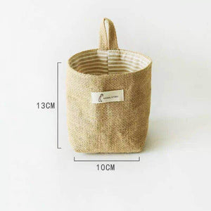Cotton Linen Hanging Storage Basket - www.novixan.com
