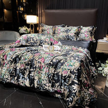 Load image into Gallery viewer, Luxury Soft 4Pcs Rayon Satin Comforter Cover Bedding Set - www.novixan.com
