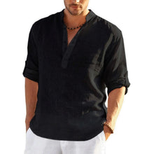 Load image into Gallery viewer, Men&#39;s Casual Cotton Linen Long Sleeve Shirt - www.novixan.com
