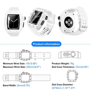Metal Case with Silicone band for Apple Watch - www.novixan.com