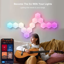 Load image into Gallery viewer, Smart RGBIC Light Board Hexagonal Lamp with Voice Control
