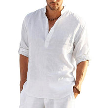 Cargue la imagen en el visor de la galería, Men&#39;s Long Sleeve Solid Color Casual Shirt - www.novixan.com
