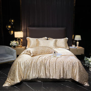 Luxury Soft 4Pcs Rayon Satin Comforter Cover Bedding Set - www.novixan.com