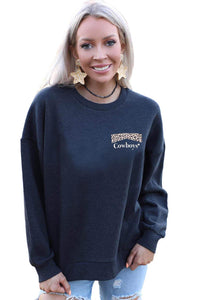 Plain Crew Neck Pullover Sweatshirt - www.novixan.com