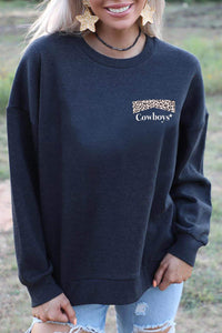 Plain Crew Neck Pullover Sweatshirt - www.novixan.com