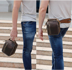 High Quality Men's Mini Shoulder Bag Leather - www.novixan.com