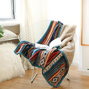 Super Soft Retro Flannel Fleece Bohemian Couch Throw Blanket - www.novixan.com