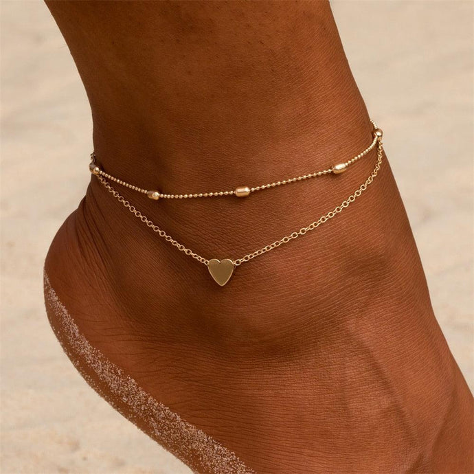Heart Anklets Jewelry Leg Chain - www.novixan.com
