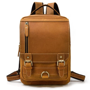 Single Shoulder Leather Backpack - www.novixan.com