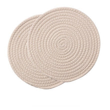 Cargue la imagen en el visor de la galería, Round Table Mat Cotton Linen Knitting-1pc - www.novixan.com
