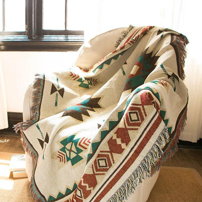 Bohemian Knitted Throw Blanket Sofa Covers - www.novixan.com