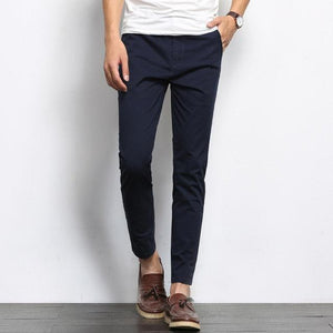 Men's Fashions Casual Pants Men Ankle-Length High - www.novixan.com