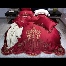 Load image into Gallery viewer, Satin Embroidery European Palace Bedding Cover Set - www.novixan.com
