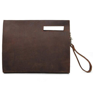 Leather Briefcase Documents Pouch and Handbag - www.novixan.com