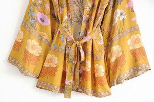 Women's Vintage Autumn Kimono Floral Bohemian Cover-Up - www.novixan.com