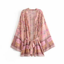 Load image into Gallery viewer, Women&#39;s Vintage Autumn Kimono Floral Bohemian Cover-Up - www.novixan.com
