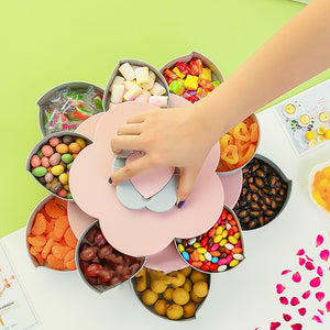 Rotating Petal Candy Snack Tray - www.novixan.com