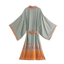 Load image into Gallery viewer, Oversized Beach Kimono With Sashes Bohemian Cover-Up - www.novixan.com
