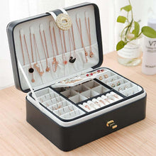 Load image into Gallery viewer, Double Layer Portable Organizer Jewelry Box - www.novixan.com
