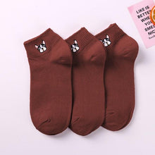 Cargue la imagen en el visor de la galería, Ladies Comfortable Cotton Crew Socks 3 Pairs - www.novixan.com
