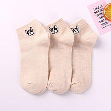 Cargue la imagen en el visor de la galería, Ladies Comfortable Cotton Crew Socks 3 Pairs - www.novixan.com

