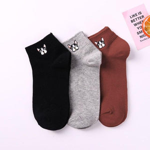 Ladies Comfortable Cotton Crew Socks 3 Pairs - www.novixan.com