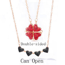 Cargue la imagen en el visor de la galería, Four Heart Clover Necklace Pendant - www.novixan.com
