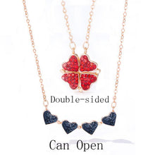 Cargue la imagen en el visor de la galería, Four Heart Clover Necklace Pendant - www.novixan.com
