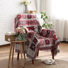 Cargue la imagen en el visor de la galería, Colorful Bohemian Throw Tassels Blankets Soft Chair Cover for Bed Couch Decorative - www.novixan.com
