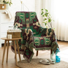 Load image into Gallery viewer, Colorful Bohemian Throw Tassels Blankets Soft Chair Cover for Bed Couch Decorative - www.novixan.com
