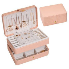 Load image into Gallery viewer, Double Layer Portable Organizer Jewelry Box - www.novixan.com
