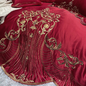 Satin Embroidery European Palace Bedding Cover Set - www.novixan.com