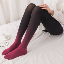 Load image into Gallery viewer, Velvet Tights Gradient Color Opaque Seamless Stockings - www.novixan.com
