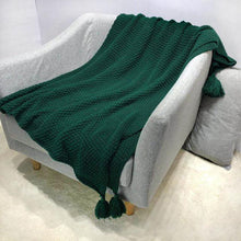 Cargue la imagen en el visor de la galería, Plaid Knitted Solid Color Throw Blanket - www.novixan.com
