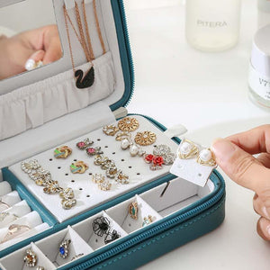 Leather Necklace Earrings Rings Jewelry Box - www.novixan.com