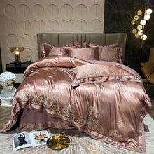 Load image into Gallery viewer, Sliver Gold Silk Satin Bedding Set - www.novixan.com
