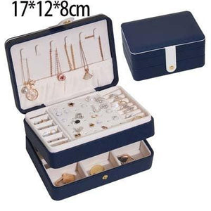Double-Layer High Capacity Velvet Jewelry Box - www.novixan.com