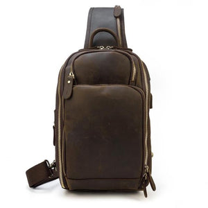 Vintage Design  Crossbody Outdoor Leather Backpack - www.novixan.com