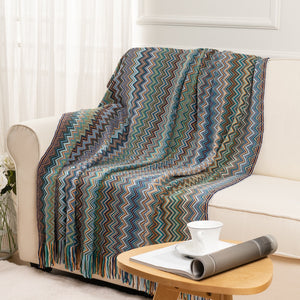 Super Soft Bohemia Knit Stripe Blanket - www.novixan.com