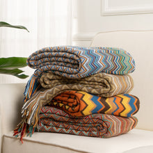 Cargue la imagen en el visor de la galería, Super Soft Bohemia Knit Stripe Blanket - www.novixan.com

