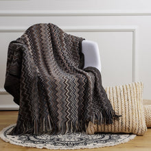 Load image into Gallery viewer, Super Soft Bohemia Knit Stripe Blanket - www.novixan.com
