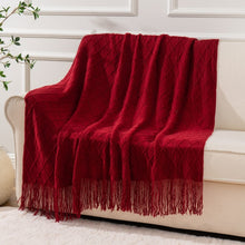Cargue la imagen en el visor de la galería, Super Soft Bohemia Knit Stripe Blanket - www.novixan.com

